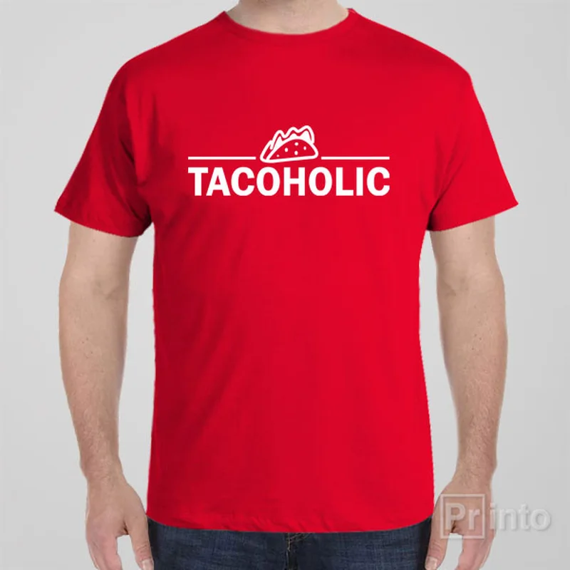 soft beige graphic t-shirts trendy -Tacoholic - T-shirt