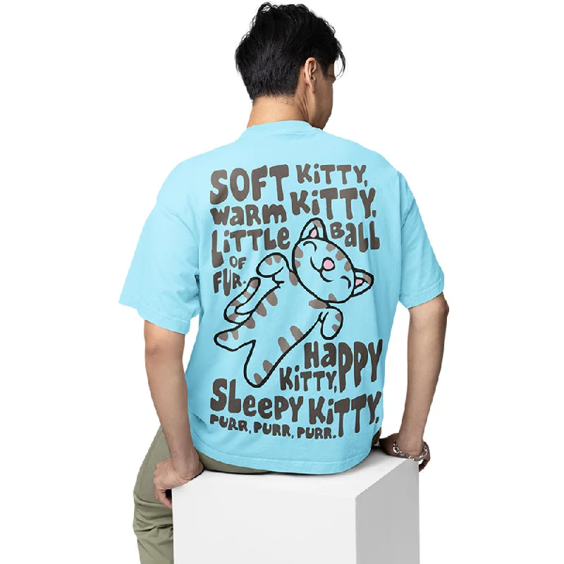 teal tie-front t-shirts cute -The Big Bang Theory Oversized T shirt - Soft Kitty