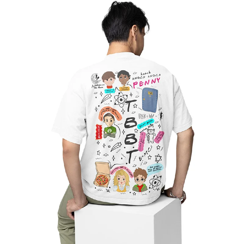 indigo festival t-shirts trendy -The Big Bang Theory Oversized T shirt - Doodle