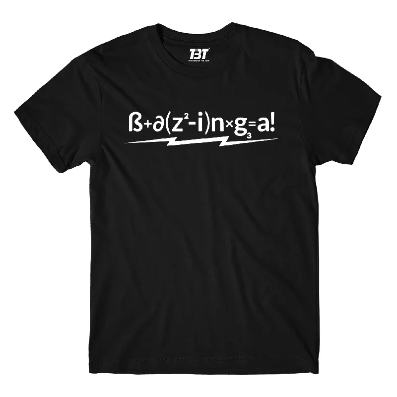 peach crew neck t-shirts basic -The Big Bang Theory T shirt - Bazinga Equation