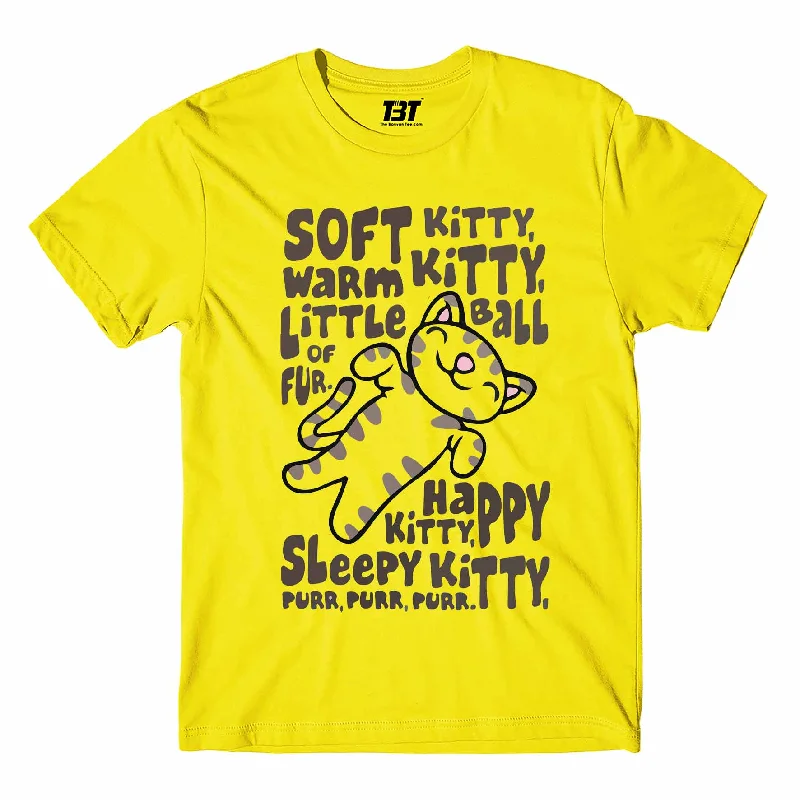 soft beige eco cotton t-shirts green -The Big Bang Theory T shirt - Soft Kitty