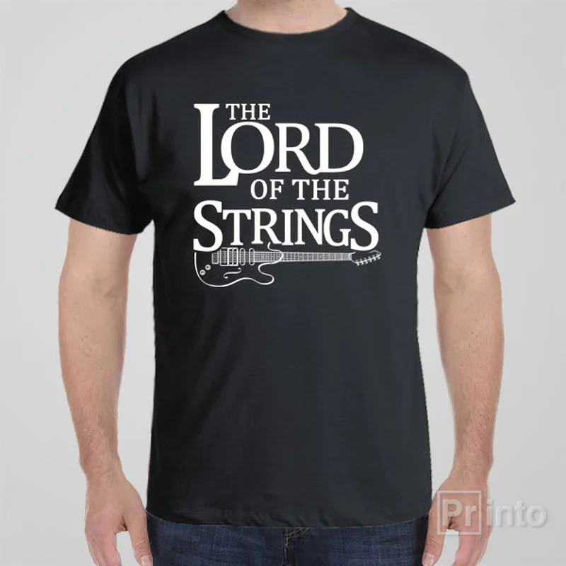 coral crew neck t-shirts basic -The Lord of Strings - T-shirt