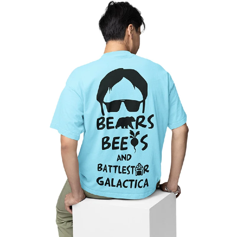 maroon longline t-shirts modern -The Office Oversized T shirt - Bears Beets & Battlestar Galactica