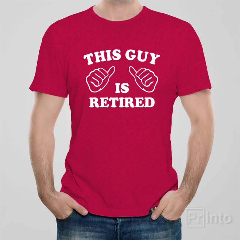 teal vintage logo t-shirts retro -This guy is retired - T-shirt