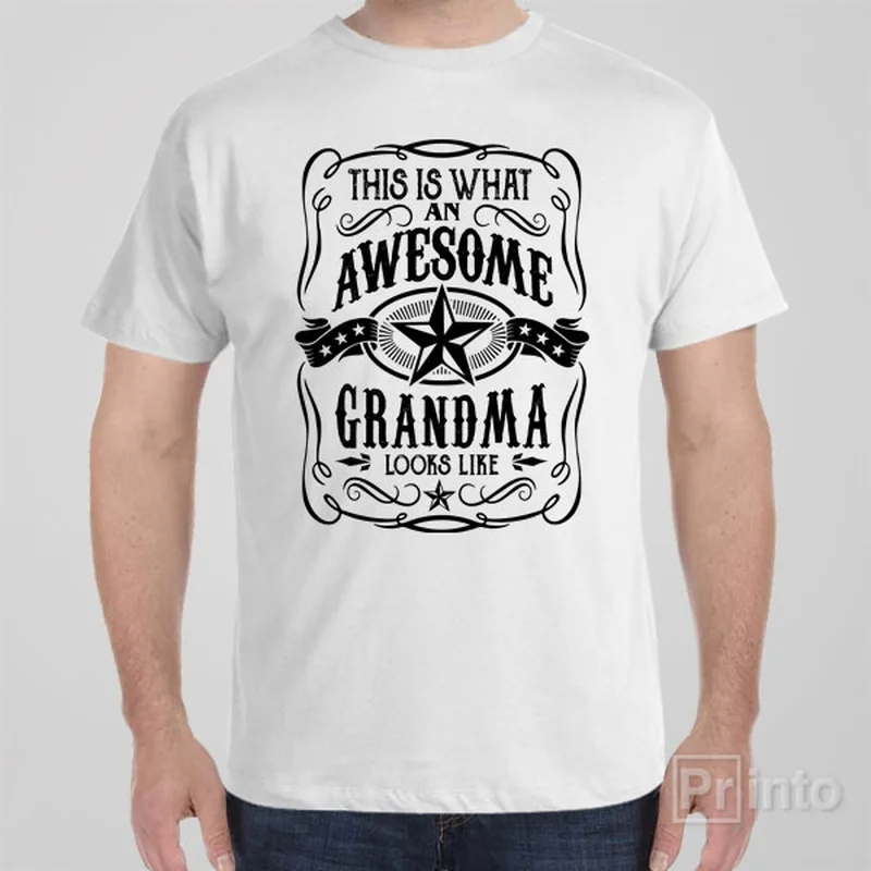 olive floral t-shirts boho -This is what an awesome grandma looks like - T-shirt