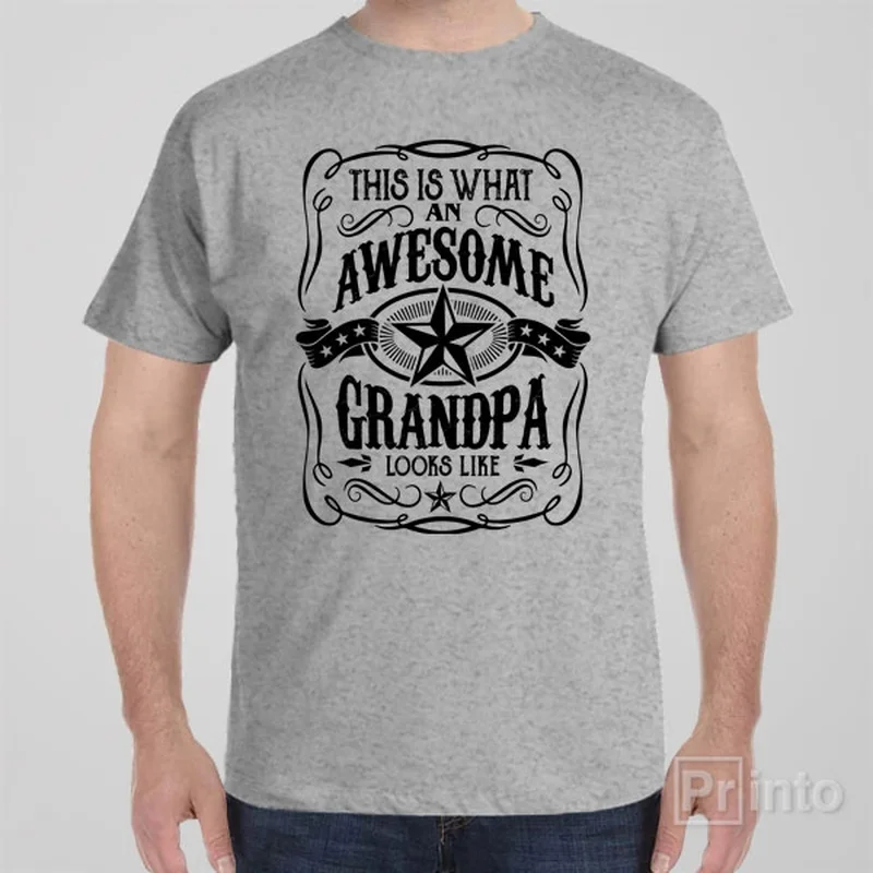 teal long sleeve t-shirts cozy -This is what an awesome grandpa looks like - T-shirt