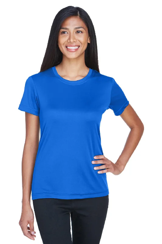 soft beige slim fit t-shirts sleek -UltraClub Womens Cool & Dry Performance Moisture Wicking Short Sleeve Crewneck T-Shirt - Royal Blue