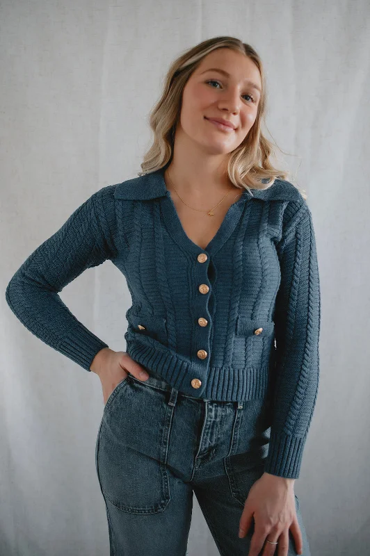 cardigan striking alpaca -The Renata Cardi by Heartloom - Harbour