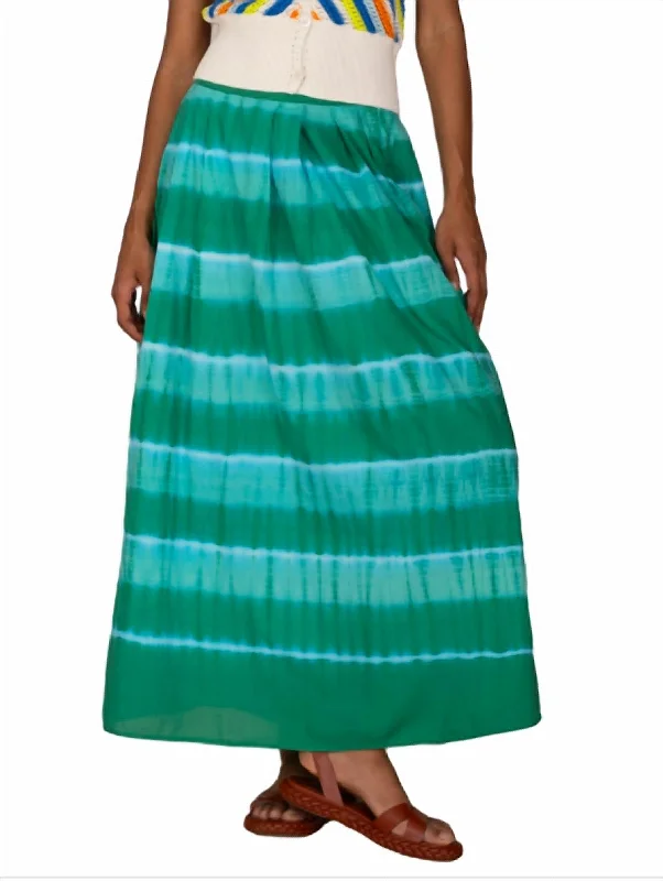 olive flared skirts elegant -Deena Skirt In Emerald