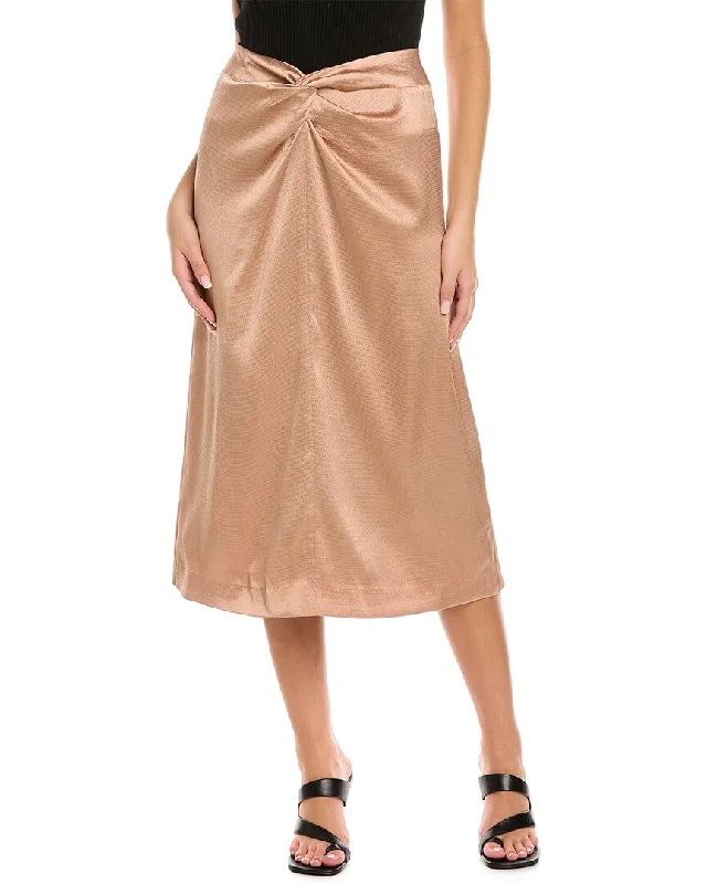 peach asymmetrical skirts bold -Keepsake Atone Midi Skirt