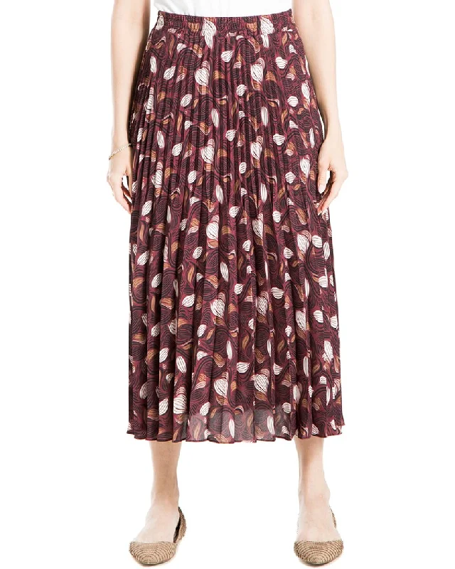 taupe wrap skirts chic -Max Studio Pleated Skirt