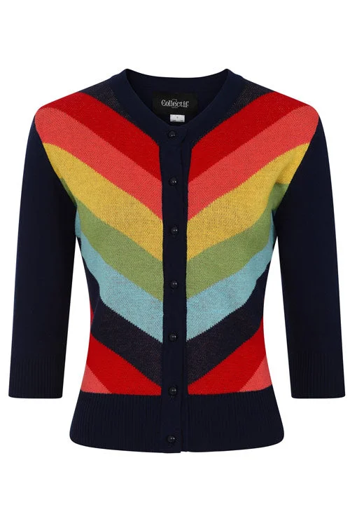 cardigan classy design -Collectif Serenity Rainbow Cardigan