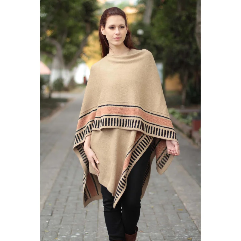 cardigan chill maroon -Desert Sand Ruana Cloak