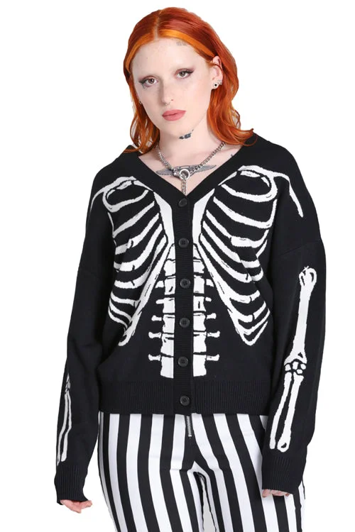 cardigan cuddly pattern -Hell Bunny Skeleton Cardigan