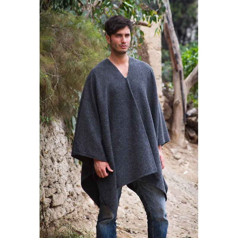 cardigan youth style -Inca Explorer Men's Alpaca Blend Poncho