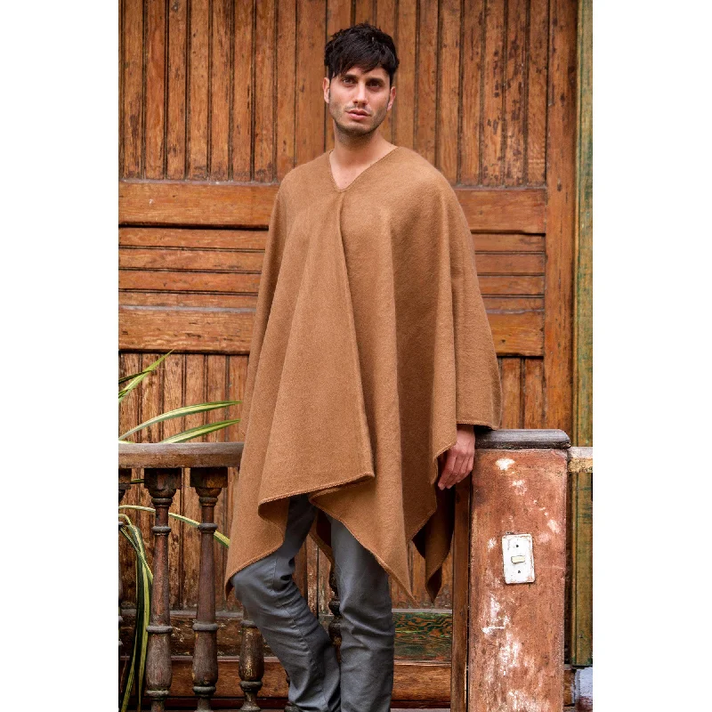 cardigan dot design -Inca Explorer Men's Alpaca Blend Poncho