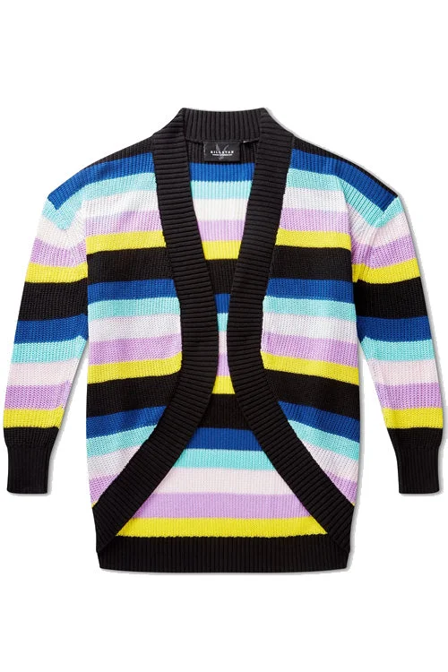 cardigan trendy wool -Killstar Neon Rainbow Oversized Cardigan / Shrug Unisex