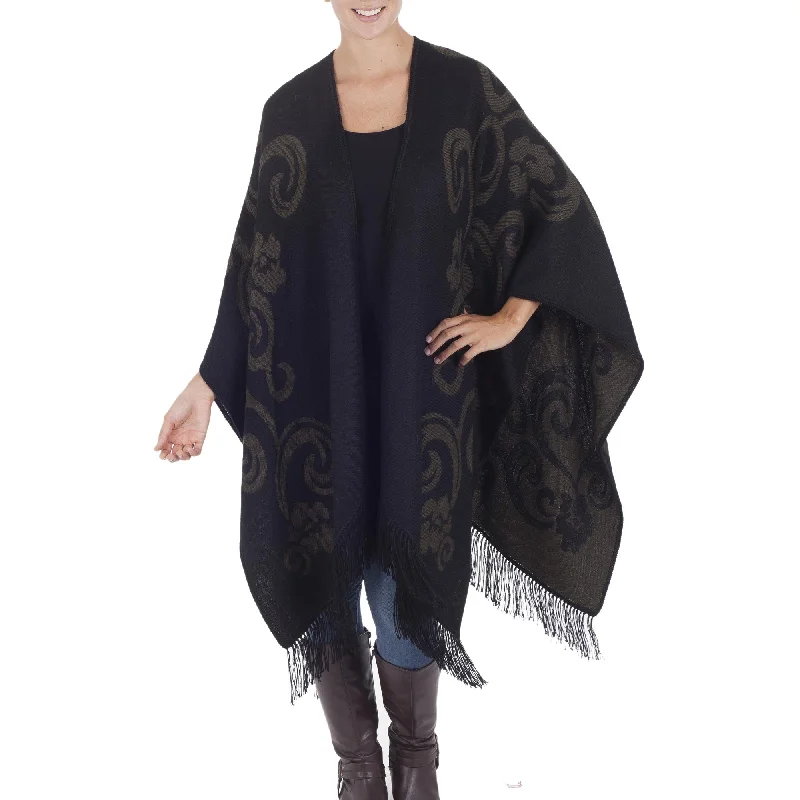 cardigan night out -Spring Silhouette Reversible Ruana Cloak