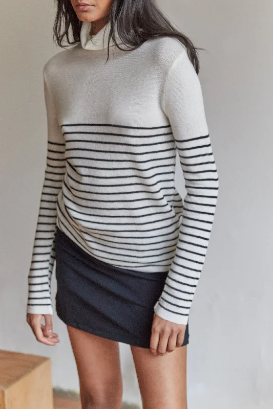 cardigan cuddly pattern -STRIPED TURTLENECK TOP