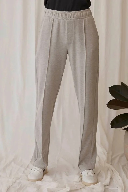 sage green wide leg pants stylish -Anders Pant In Wallis Grey