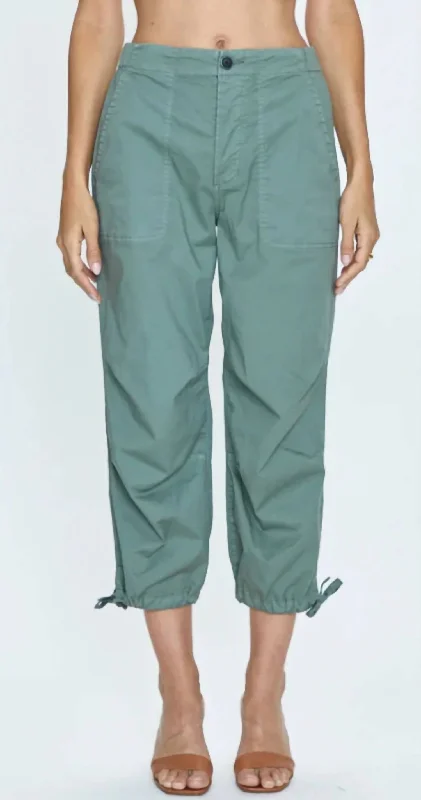 peach wide leg pants elegant -Berkley Parachute Pants In Olivine