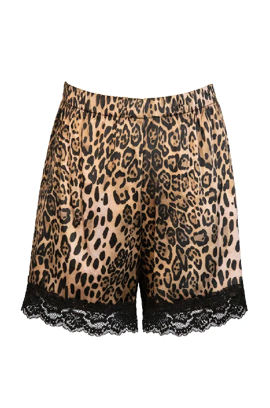 coral utility pants versatile -Queen Of The Jungle Silk Shorts