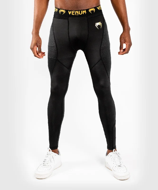 navy blue harem pants boho -Venum G-Fit Compression Tights - Black/Gold