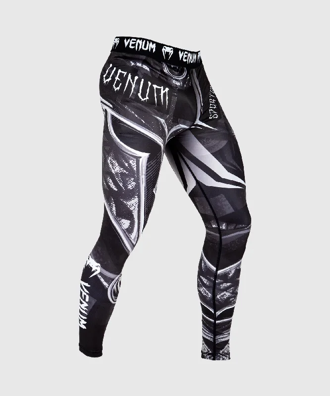 peach jogger pants relaxed -Venum Gladiator 3.0 Compression Tights - Black/White