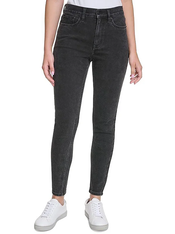 olive track pants comfy -Womens High Rise Denim Skinny Jeans