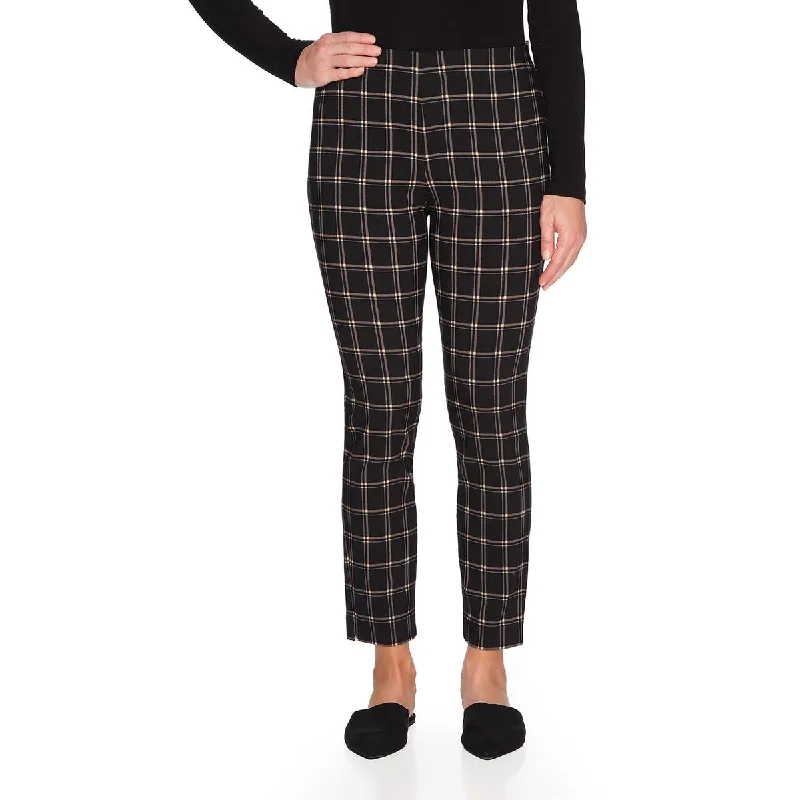 khaki chino pants classic -Womens Plaid Ankle Ankle Pants